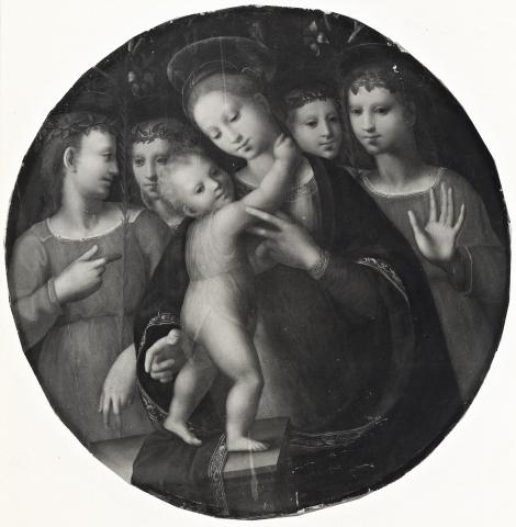 Anonimo — Piccinelli Raffaello - sec. XVI - Madonna con Bambino e angeli — insieme
